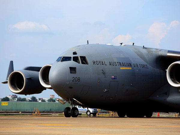 Máy bay vận tải 'khủng' C-17 đến TP.HCM đưa nhân viên gìn giữ hòa bình VN tới Nam Sudan