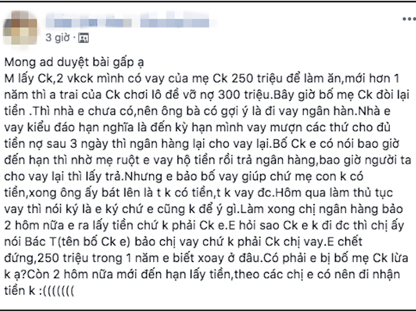 Lo sợ bị bố mẹ chồng lừa ký giấy vay 250 triệu, nàng dâu lên mạng xin tư vấn lại nhận về 'gạch đá' tơi bời
