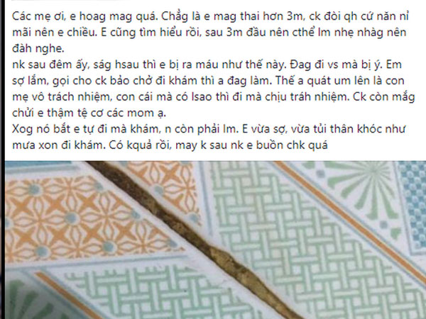 Đang bầu nhưng vẫn cố 'chiều' chồng, tới khi động thai vợ trẻ lại nhận được câu trả lời chết điếng thế này