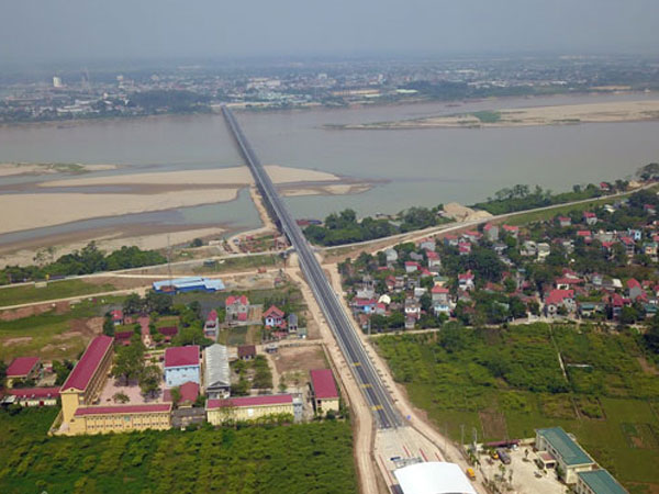 Toàn cảnh cầu 1.400 tỷ nối Hà Nội và Phú Thọ trước ngày thông xe