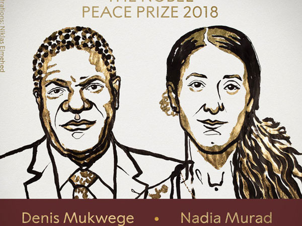 Nobel Hòa bình 2018 vinh danh 'chiến binh' chống bạo lực tình dục