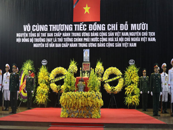 Lễ viếng nguyên Tổng Bí thư Đỗ Mười