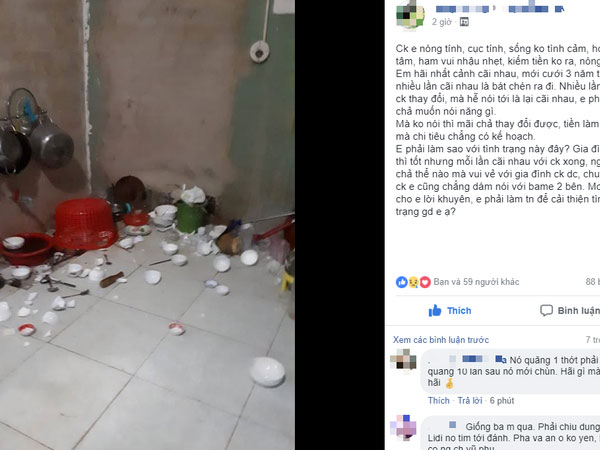 Chồng không kiếm ra tiền nhưng hễ cãi nhau là đập đồ, vợ ấm ức kể khổ thì được chị em chỉ cho 'kế hay' này