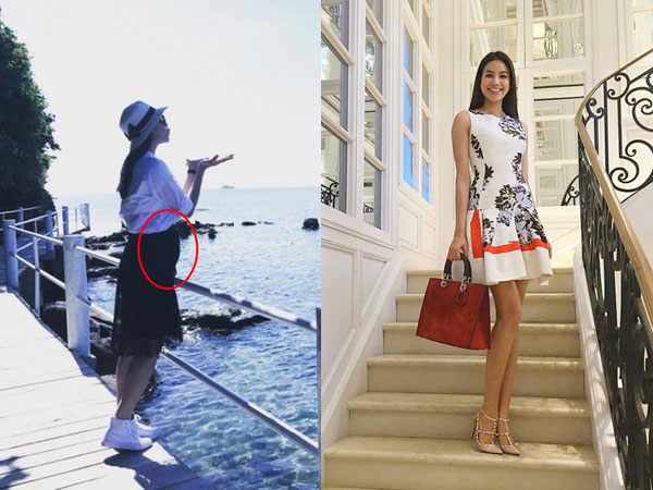 Vừa phủ nhận chuyện mang thai nhưng hình ảnh Hoa hậu Phạm Hương với vòng 2 lớn thế này thật khó nghĩ
