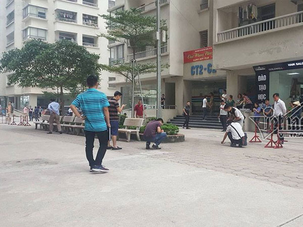 Hà Nội: Nghi nổ súng ở chung cư VOV, người phụ nữ bị thương