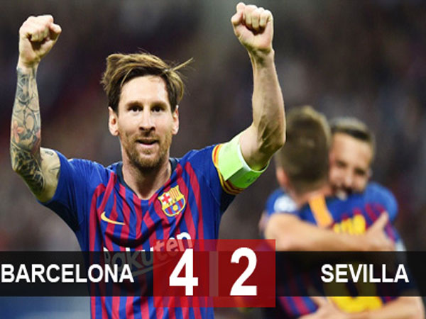 Barcelona 4-2 Sevilla: Messi tỏa sáng và... chấn thương