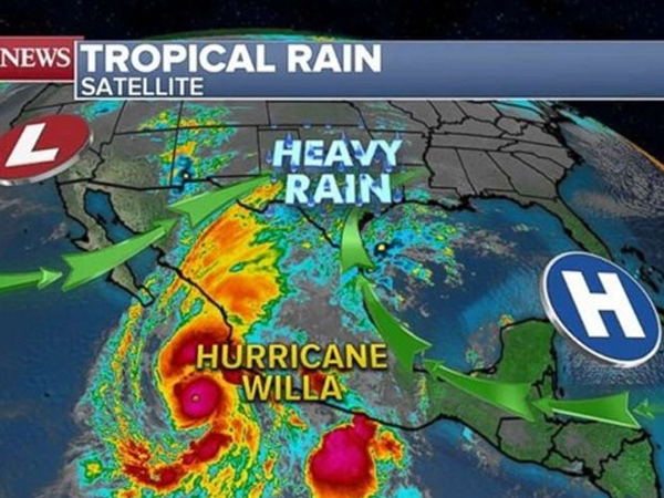 Bão Willa mạnh cấp cao nhất, hướng thẳng bờ biển Tây Nam Mexico