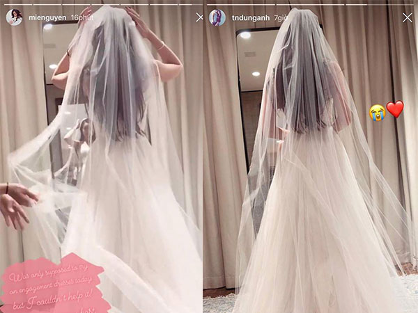 Mie Nguyễn khoe ảnh diện váy cưới lộng lẫy sau gần 1 tháng được cầu hôn