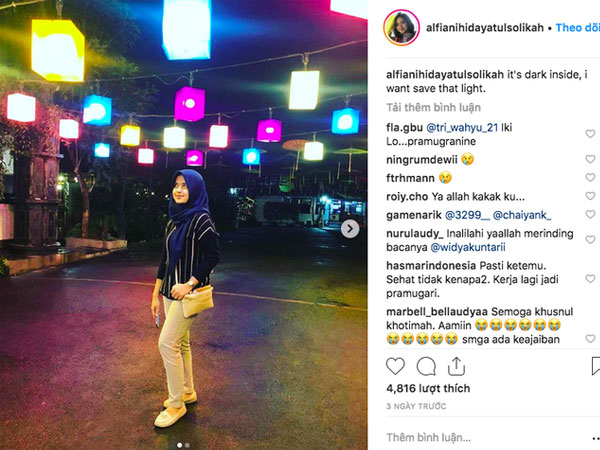 Bức ảnh Instagram cuối cùng với caption đầy ám ảnh của nữ tiếp viên Lion Air trước khi lên chuyến bay định mệnh