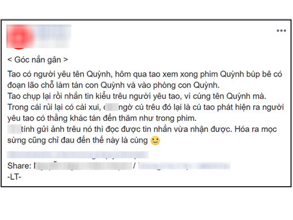 Xem Quỳnh búp bê nổi hứng trêu người yêu trùng tên, chàng trai đau đớn phát hiện bị mọc sừng dài cả tấc