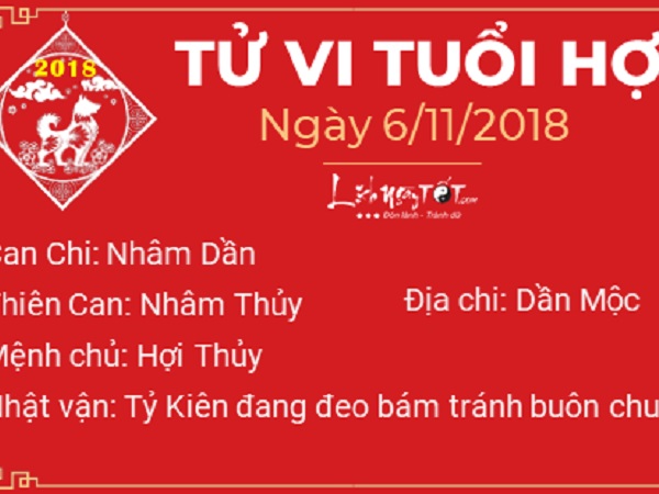 Tử vi Thứ 3 ngày 6/11/2018 của 12 con giáp: Hợi chịu vạ miệng, Dần làm đâu phất đó