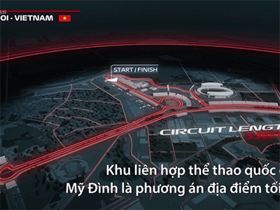 Đường đua F1 Mỹ Đình được thiết kế như thế nào?