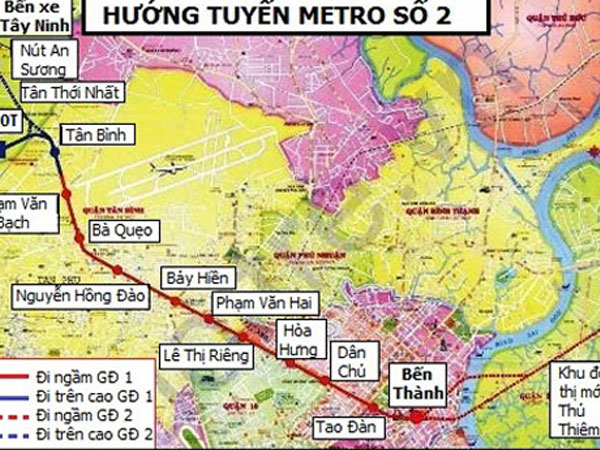 Tuyến metro số 2 của TP HCM trễ hẹn ít nhất 6 năm