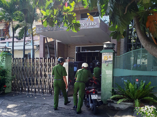 Công an Tiền Giang đang khám xét Cảng vụ Hàng hải Mỹ Tho