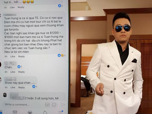 Bị tố hát ít mà đòi catse nhiều, Tuấn Hưng phản pháo: 'Đó là sự vu khống'
