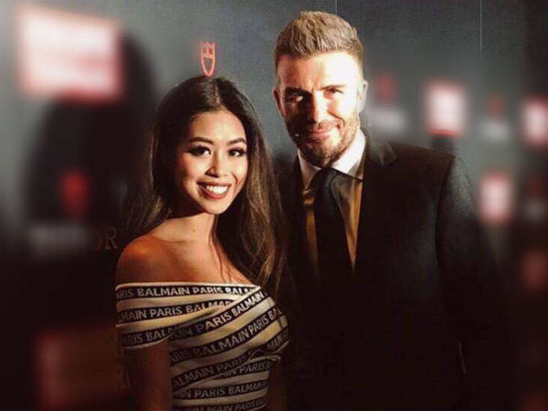Hot girl hội Rich Kid - Thảo Tiên khoe ảnh chụp chung với David Beckham ở Singapore