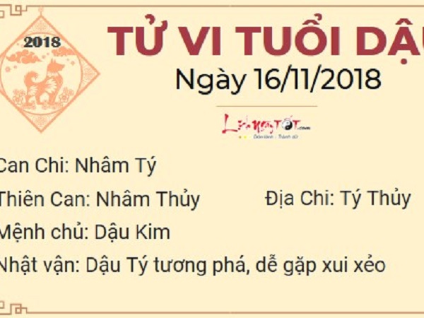 Tử vi thứ 6 ngày 16/11/2018 của 12 con giáp: Tị tiền bạc rủng rỉnh, Dậu tối mắt vì tiểu nhân