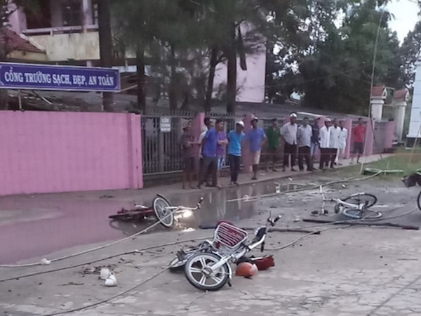Vụ 6 học sinh bị điện giật thương vong: Do sét đánh rơi dây điện