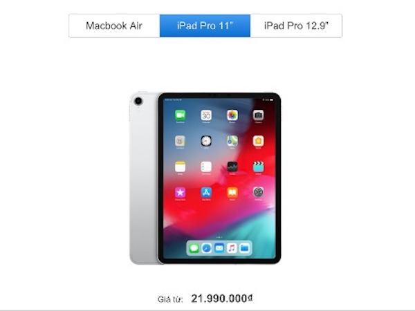 iPad Pro 2018 chính hãng có giá từ 21,99 triệu đồng