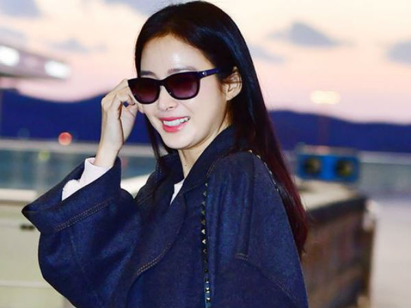 Kim Tae Hee xinh đẹp rạng rỡ xuất hiện tại sân bay chuẩn bị tới Hà Nội