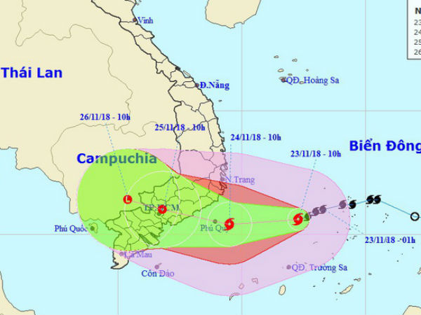 Bão cách đảo Phú Quý 360km, Cần Giờ di dời dân trước 12h trưa mai