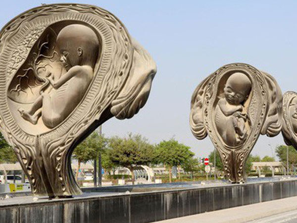 Qatar: 14 bức tượng khắc họa quá trình từ phôi thai đến trẻ sơ sinh trưng bày nơi công cộng gây tranh cãi