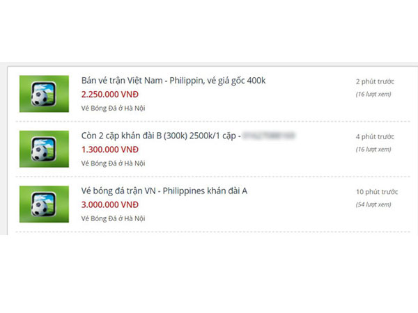 Vé trận VN - Philippines đã tràn ngập chợ đen, 'bao nhiêu cũng có'