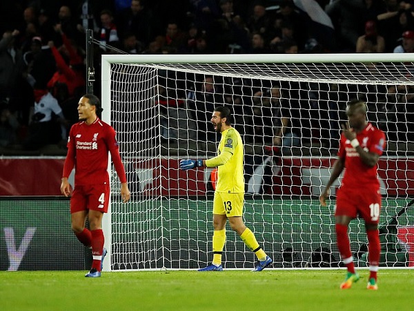 PSG 2-1 Liverpool: Á quân Champions League nguy cơ lớn bị loại từ vòng bảng