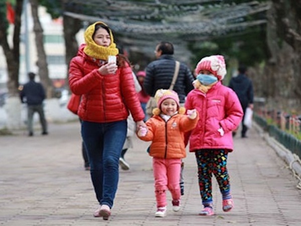 Trong tháng 12 các tỉnh miền Bắc có 2-3 đợt rét đậm, rét hại