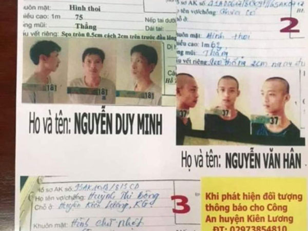 Ráo riết truy tìm phạm nhân nguy hiểm trốn trại tạm giam