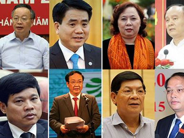 Kết quả phiếu tín nhiệm 36 cán bộ chủ chốt ở Hà Nội