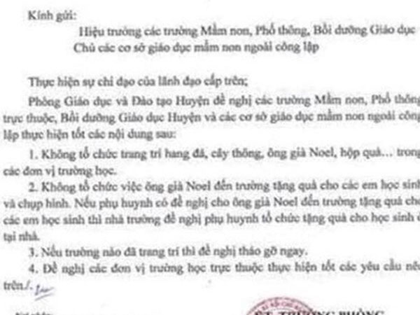 TP.HCM: Thu hồi văn bản cấm ông già Noel vào trường tặng quà cho học sinh
