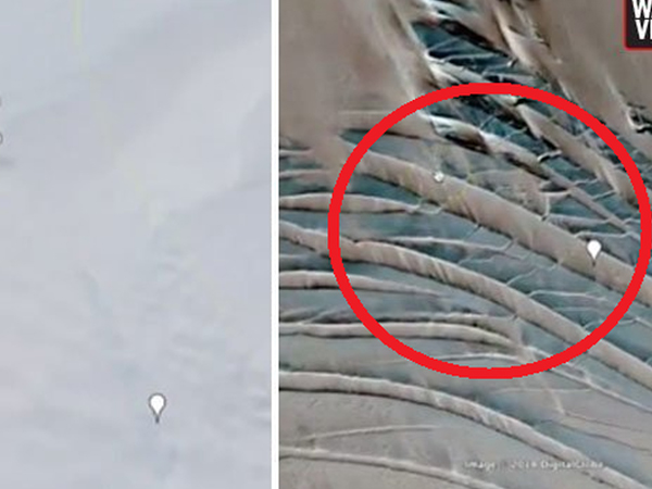 Google Earth tiết lộ cấu trúc lạ dưới băng, nghi vấn 'hầm ngầm' của người ngoài hành tinh