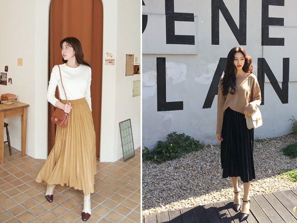 Váy midi: Chiếc váy lãng mạn nhất trong trời se lạnh