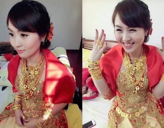 Lóa mắt với đám cưới 'tắm trong vàng' của cô dâu xinh đẹp lấy chồng đại gia