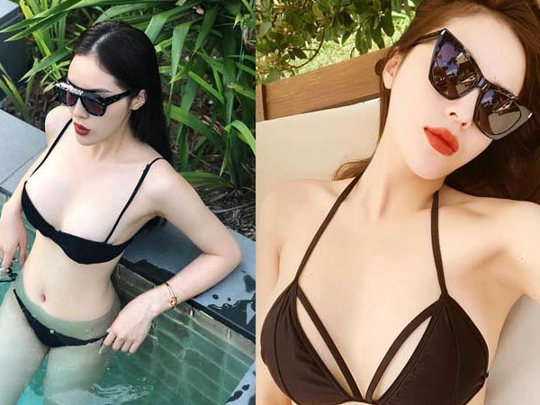 Khoe body nuột nà với áo tắm, Kỳ Duyên lộ ngực trồi sụt bất thường