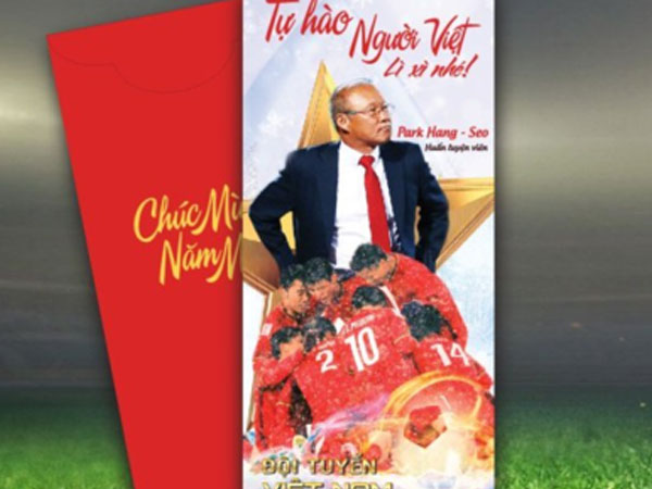 Bao lì xì in hình đội tuyển Việt Nam đắt khách