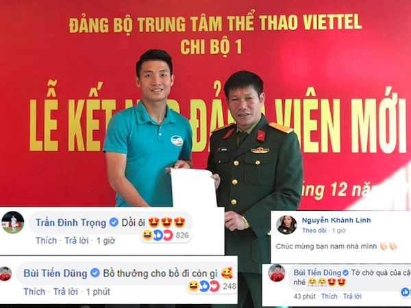 Vừa được kết nạp Đảng, Bùi Tiến Dũng đã 'lầy lội' đòi quà Đình Trọng