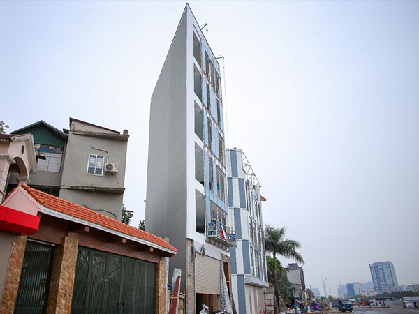 Nhà siêu mỏng, kỳ dị bên con đường nghìn tỷ mới ở Hà Nội
