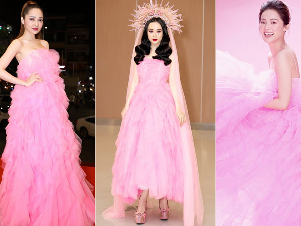 Chiếm trọn spotlight thảm đỏ nhưng Angela Phương Trinh không thanh thoát bằng Bảo Anh, cũng chẳng ngọt ngào như Hạ Vi khi diện váy ấn tượng