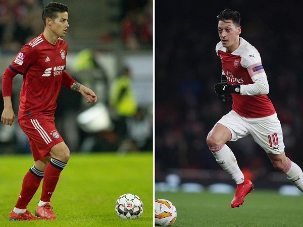 Thay thế Mesut Oezil bằng James Rodriguez, Arsenal chỉ mất... 3 triệu Bảng