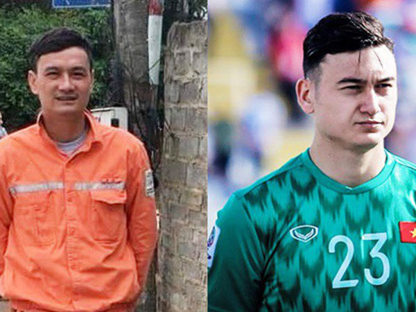 Dân mạng phát hiện Đặng Văn Lâm phiên bản 'thợ điện', dáng đứng, khuôn mặt giống như tạc