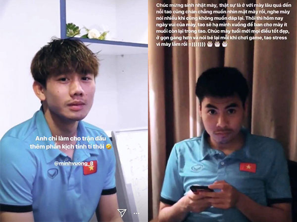 Vừa an ủi Minh Vương theo phong cách 'chạm đáy nỗi đau', Xuân Trường lại gây sốt khi chúc mừng sinh nhật Đức Huy đầy 'mặn mòi'
