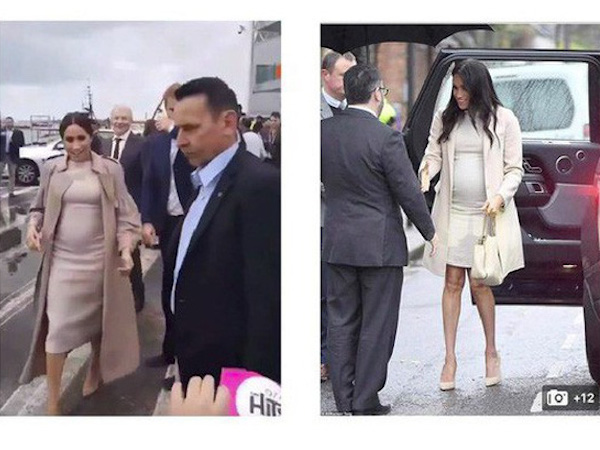 Cư dân mạng tiếp tục tìm ra điểm phi lý về chiếc bụng bầu của Meghan khiến ai cũng ngỡ ngàng
