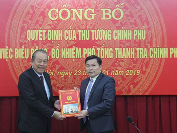 Trao quyết định bổ nhiệm tân Phó tổng Thanh tra Chính phủ 52 tuổi