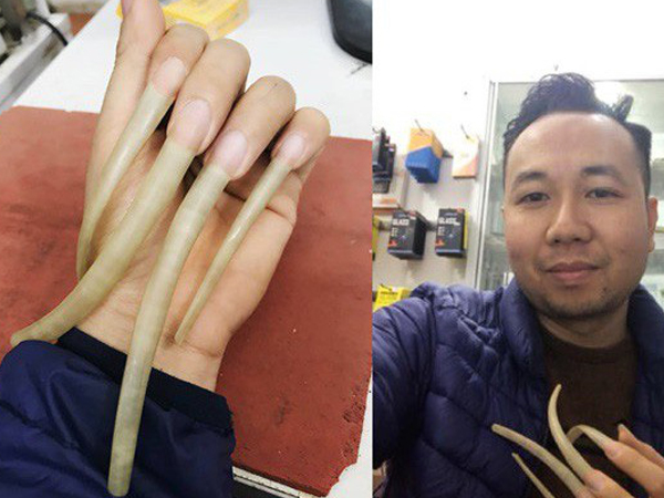 Bộ móng dài 12 cm và sở thích 'khác người' của chàng trai Bắc Giang
