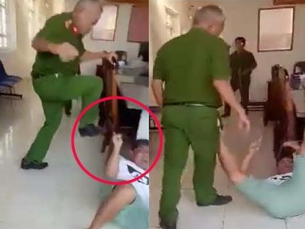 Trung tá 'dùng chân tác động vào người nhân chứng': Lời công an...