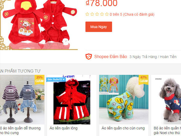 Bốn triệu đồng 1 bộ áo quần Tết cho chó mèo trưng diện