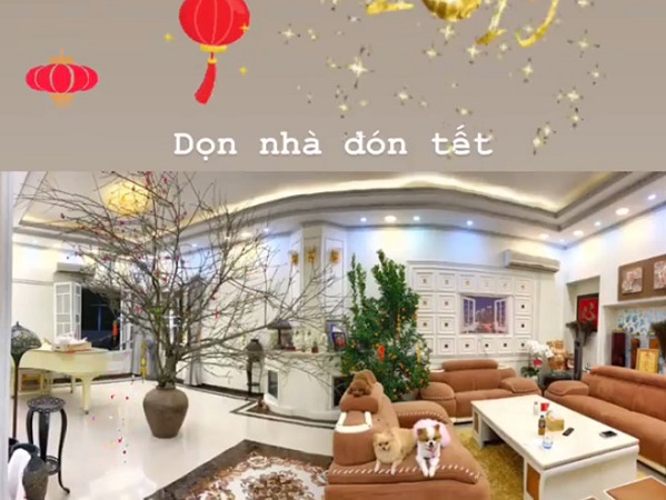 Rich kid Việt khoe nhà trang hoàng sang chảnh, hộp mứt vàng đón Tết