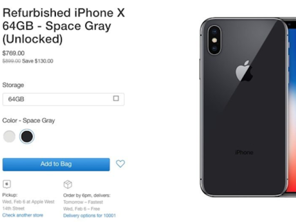iPhone X trở lại dưới dạng hàng tân trang, giá rẻ hơn